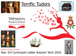 Terrific Tudors - Western Primary School