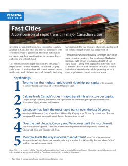 Fast Cities: A comparison of rapid transit in major