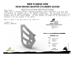 installation instructions bmw r1200gs gsw rear brake master cylinder