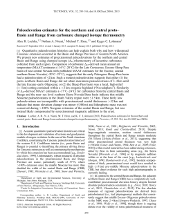 Paleoelevation estimates for the northern and central protoBasin
