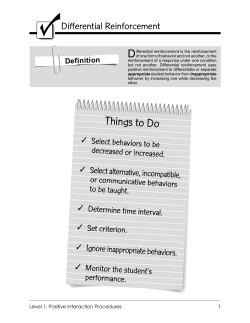 Differential Reinforcement