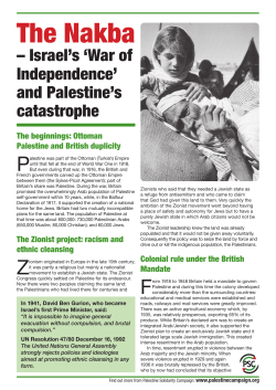 nakba factsheet 2017 v3.indd - Palestine Solidarity Campaign