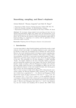 Smoothing, sampling, and Basu`s elephants