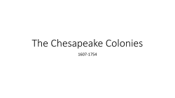 The Chesapeake Colonies