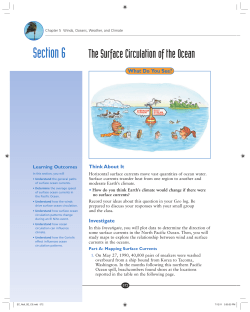 Section 6 The Surface Circulation of the Ocean