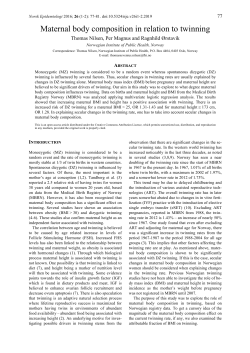 Maternal body composition in relation to twinning