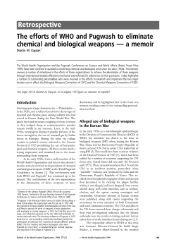 Retrospective - World Health Organization