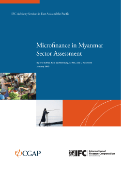 Microfinance in Myanmar Sector Assessment