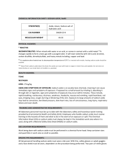 CHEMICAL INFORMATION SHEET: SODIUM AZIDE, NaN3