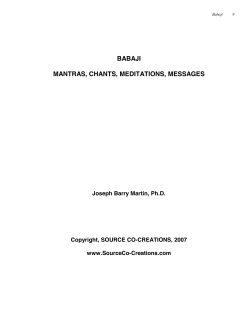 babaji mantras, chants, meditations, messages