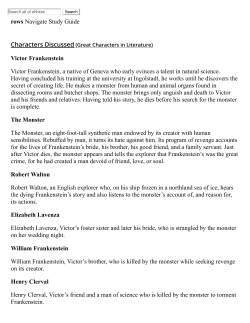 Frankenstein Characters