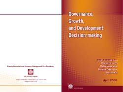 Governance, Growth, and Development Decision