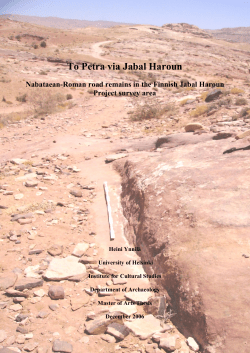 To Petra via Jabal Haroun. Nabataean-Roman road remains