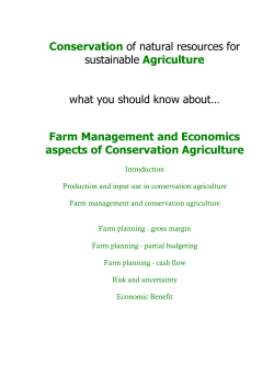 Conservation of natural resources for sustainable Agriculture what