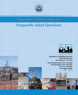 Frequently Asked Questions - Department of Building Inspection
