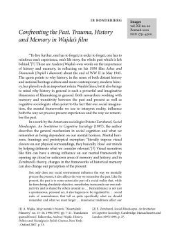 Confronting the Past. Trauma, History and Memory in Wajda`s film