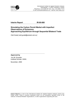 Simulating the Carbon Permit Market with Imperfect Observations of