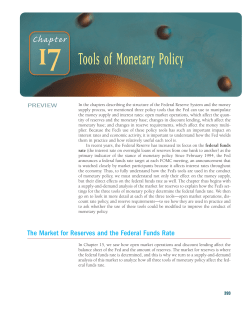 Chapter 17 Tools of Monetary Policy