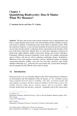 Quantifying Biodiversity: Does It Matter What We