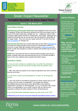 Green Impact Newsletter