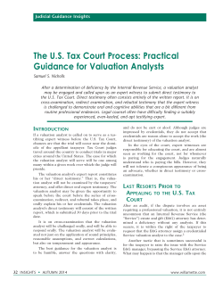 The US Tax Court Process: Practical