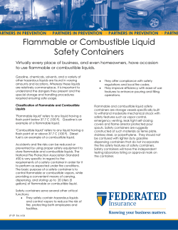 Flammable liquid - Federated Insurance