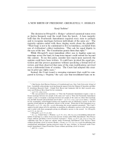 a new birth of freedom?: obergefell v. hodges