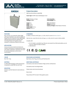 AM864 | 6x6 to 9x4 Fiberglass JIC Enclosures | Allied Moulded