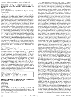 measures of fitness during one season of basketball. ESTIMATION