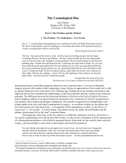 The Cosmological Hoe - University of Washington