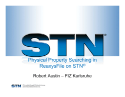 Physical property searching in ReaxysFile on STN