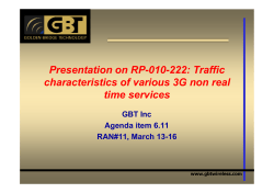 Presentation on RP-010-222: Traffic characteristics of