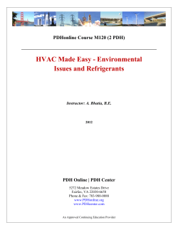 Environmental Issues and Refrigerants