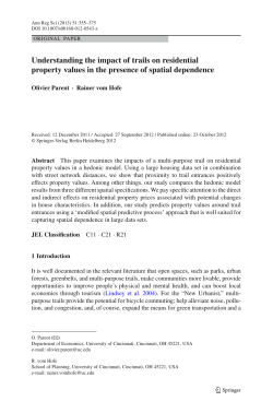 Understanding the impact of trails on residential