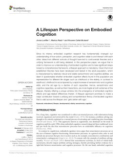 A Lifespan Perspective on Embodied Cognition