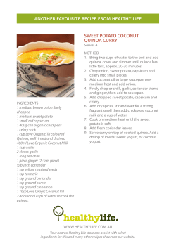 SWEET POTATO COCONUT QUINOA CURRY ANOTHER