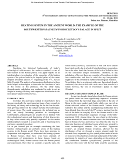 Heating System in the Ancient World: the Example of the