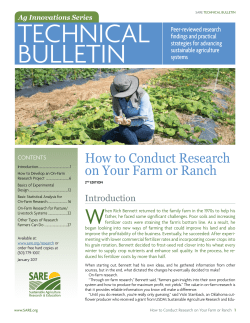 How to Conduct Research on Your Farm or Ranch