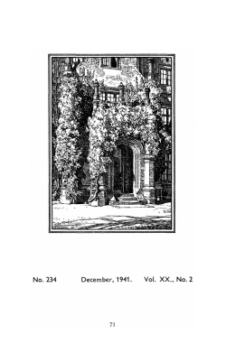 No. 234 December, 1941. Vol. XX., No. 2
