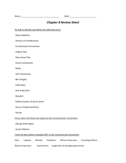 Chapter 8 Review Sheet
