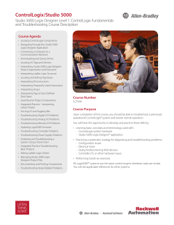 Studio 5000 Logix Designer Level 1