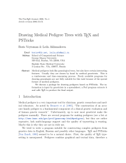 Drawing Medical Pedigree Trees with TEX and PSTricks