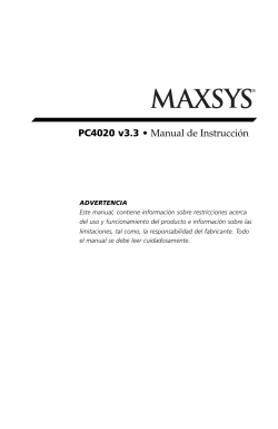 PC4020 v3.3 &bull; Manual de Instrucci&oacute;n