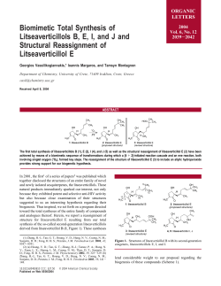 Biomimetic Total Synthesis of Litseaverticillols B, E, I, and J and