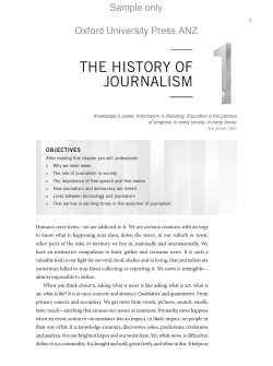 the history of journalism