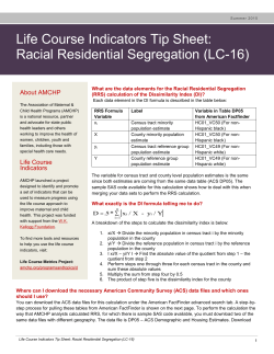 Racial Residential Segregation