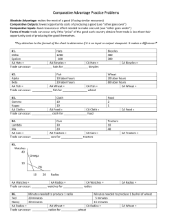 Comparative Advantage Practice Problems
