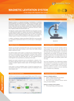 Magnetic Levitation SySteM MAGNETIC LEVITATION