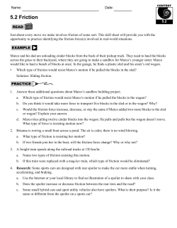 Skill Sheet