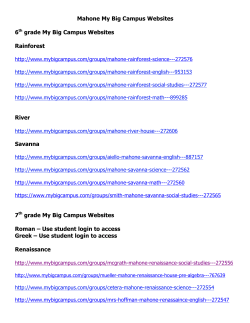 6th grade My Big Campus Websites